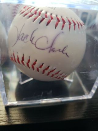 Jack Clark Cardinals Autograph Signed Official N.  L.  Giamatti Baseball Ball