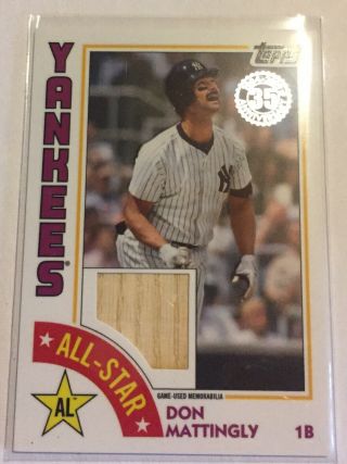 Don Mattingly 2019 Topps Series 2 35th Anniversary 1984 All Star Relic Yankees