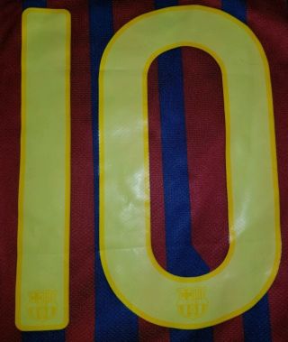 Lionel Messi Nike Dri - Fit Barcelona Soccer Jersey Men Small Qatar Foundation 10 6