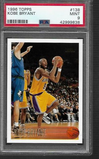 138 Kobe Bryant Rc 1996 Topps Psa 9 Lakers
