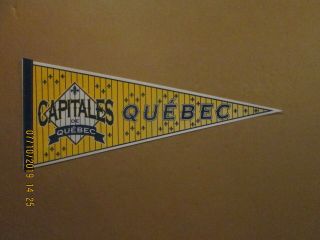 Northern League Quebec Capitales Vintage Circa 1999 Team Logo Baseball Pennant