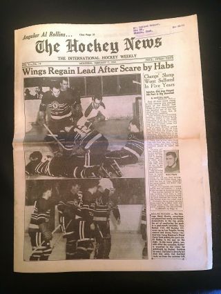 The Hockey News,  Feb 7,  1953,  Vol 6 No 19,  20 P,  12 X 16,  Rollins,  Gadsby On Covr