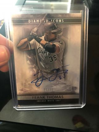 Frank Thomas White Sox 2019 Diamond Icons Autographed Card 21/25