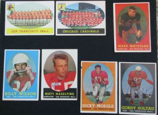 1955 Bowman,  1958,  1959 & 1960 Topps,  Football Cards 10 for $10 3