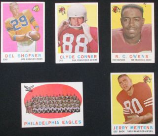 1955 Bowman,  1958,  1959 & 1960 Topps,  Football Cards 10 for $10 5
