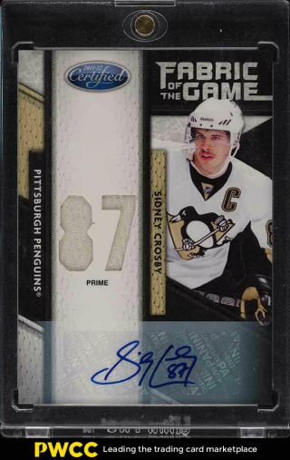 2011 Panini Certified Fabric Of The Game Sidney Crosby Auto Patch /5 118 (pwcc)
