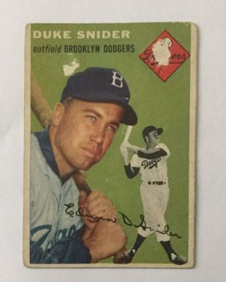 1954 Topps Duke Snider Brooklyn Dodgers 32 (low Grade)