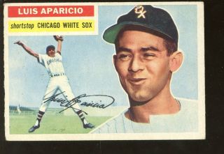 1956 Topps Baseball Card 292 Luis Aparicio Rookie Ex