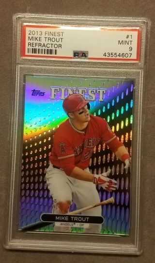 Mike Trout 2013 Topps Finest Refractor 1 Psa 9