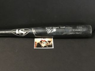 Kevin Newman Pittsburgh Pirates Autographed Signed 2016 Game Cracked Bat 1