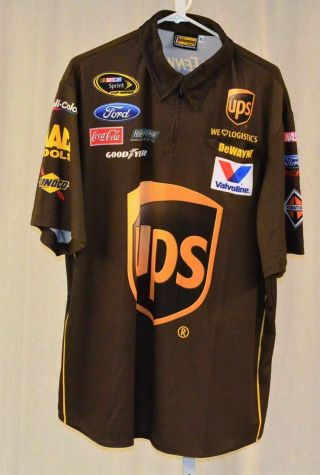 David Ragan Ups Roush Race Nascar Pit Crew Shirt.  Version 2 Size Xl