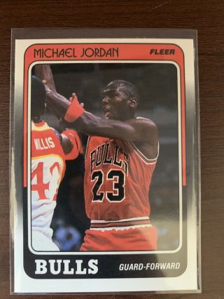 1988 - 1989 Fleer Michael Jordan Chicago Bulls 17 Basketball Card