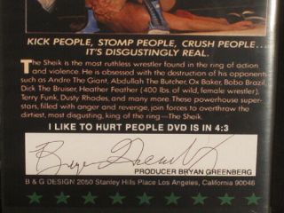 I LIKE TO HURT PEOPLE The Wrestling DVD Signed by Producer, 3
