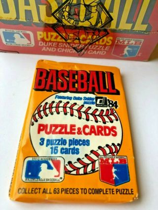 1984 Donruss Baseball Wax Pack,  Fresh From Bbce Box,  Mattingly Rc.