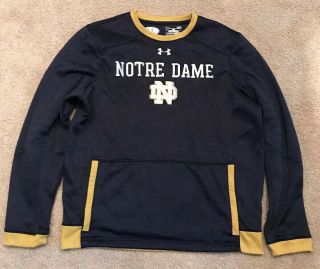 Team Issued Notre Dame Football Under Armour Pullover 2xl