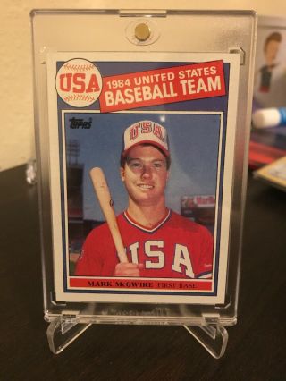 1985 Topps Mark Mcgwire Rookie Card 4011984 Usa Baseball Team