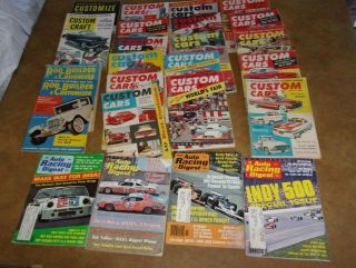 24 Vintage Books Custom Cars 1957 - 1960 Auto Racing Digest Custom Craft