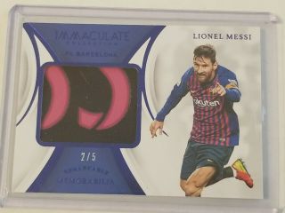2018/19 Immaculate Soccer Lionel Messi Name Plate Patch /5