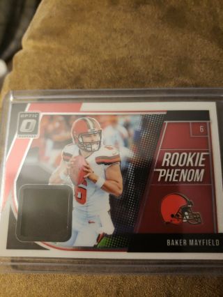 2018 Optic Football Baker Mayfield " Rookie Phenom " Patch Prizm - Cleveland Browns