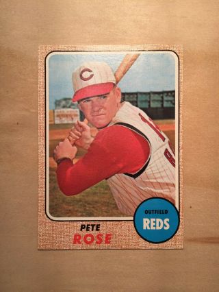 1968 Topps Pete Rose Cincinnati Reds 230 Baseball Card
