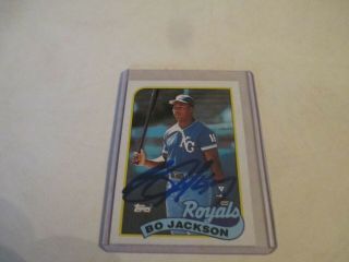 1989 Topps Bo Jackson Kansas City Royals Signed Autographed Card With