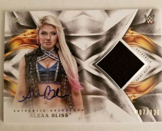Alexa Bliss 2019 Topps Undisputed Wrestling Shirt Relic Auto Sp 007/120 Wwe