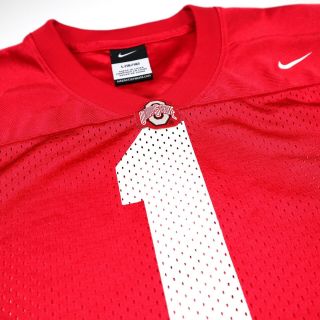 Nike Team Ohio State Buckeyes 1 Youth Size L Screened Football Home jersey 2