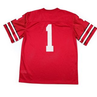 Nike Team Ohio State Buckeyes 1 Youth Size L Screened Football Home jersey 3