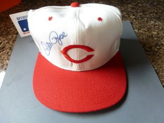 Pete Rose Autograph Cincinnati Reds Baseball Hat,  Auto,  Signed In Person
