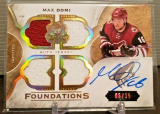 2015 - 16 Ud The Cup Foundations Quad Jersey Rc Auto Max Domi 6/15 15 - 16