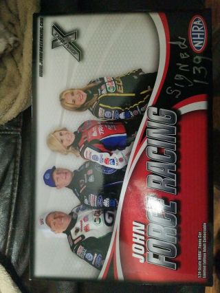 Nhra Diecast 1 24 Funny Car Courtney Force Color Chrome Traxxas 2013 Stang Signd