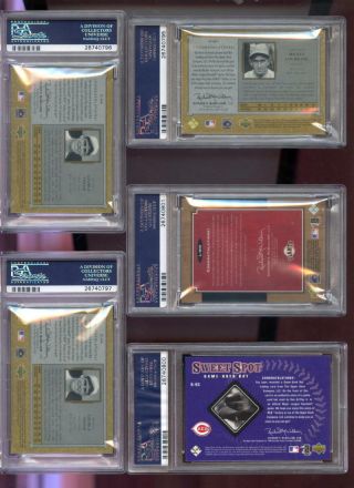 2001 SP Legendary Cuts Debut George Sisler Bat Game - Graded Card PSA 6 2