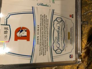 2018 Panini Flawless John Elway Book Autograph Patch NFL Shield 1/1 HOF Auto 6