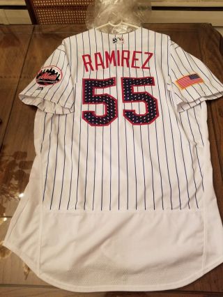 Newyork Mets Game Issued Neil Ramirez Jersey,  July 4th Stars And Stripes Game.