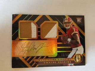 2019 Gold Standard Dwayne Haskins Rookie Dual Patch Gold Ink Auto 3/49