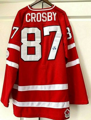 2010 Sidney Crosby Signed Authentic Olympic Team Canada " Golden Goal " Jersey