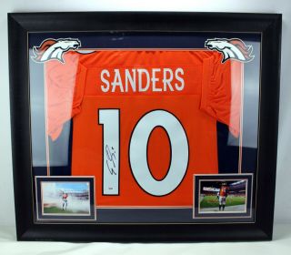 Emmanuel Sanders Autographed Signed Denver Broncos Jersey 36x31 Frame - Psa/dna