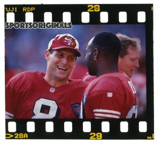 35mm Color Slide - Steve Young & Jerry Rice - San Francisco 49ers