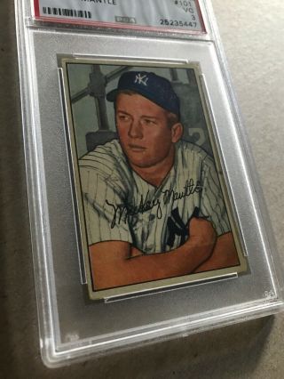 1952 Bowman Mickey Mantle PSA 3 VG Rookie Card Yankees HOF INVEST NOW Going Up 3