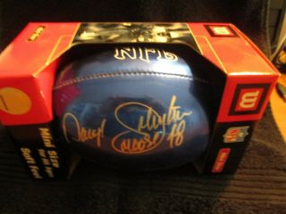 Daryl Moose Johnston Autographed Mini - Size Wilson Nfl Logo Football