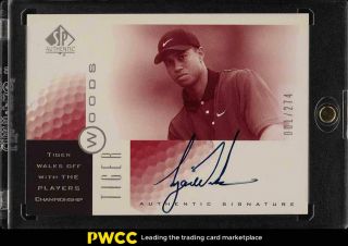 2001 Sp Authentic Sign Of The Times Tiger Woods Rookie Rc Auto 1/274 Tw (pwcc)