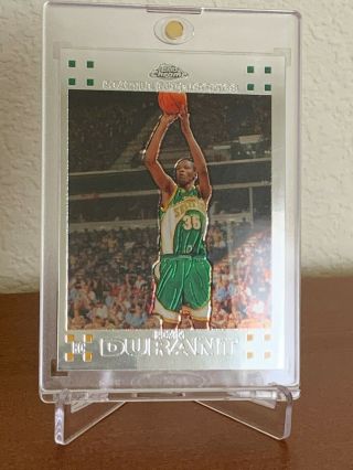 2007 - 08 Kevin Durant Topps Chrome Rookie Card Rc Mvp Warriors Brooklyn Nets