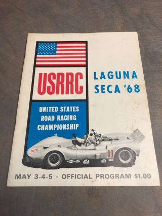 Usrrc Laguna Seca May 1968 Official Program U S Road Racing Championship
