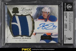 2015 The Cup Limited Logos Connor Mcdavid Rookie Rc Auto Patch /50 Bgs 9 (pwcc)