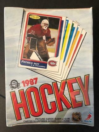 1986 - 87 O - Pee - Chee Opc Hockey Wax Box 1986 Bbce 36 Pack Patrick Roy