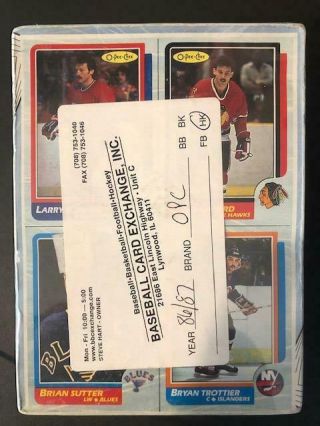 1986 - 87 O - Pee - Chee OPC Hockey Wax Box 1986 BBCE 36 Pack Patrick Roy 2