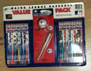 1994 Major League Baseball Pencil Value Pack 28 Teams Eraser Sharpener