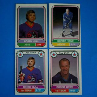 1975 - 76 O - Pee - Chee Wha Complete Set 1 - 132 - Howe,  Hull Unmarked Checklist Ex - Mt