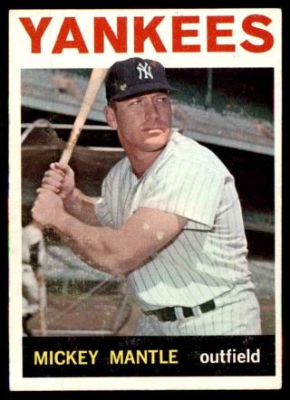 1964 Topps 50 Mickey Mantle Yankees Nm To Nm,