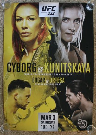 Official Ufc 222 Cyborg Vs Kunitskaya Poster 27x39 (near)